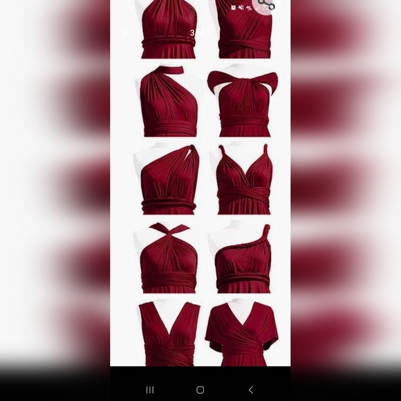 Convertible evening dress deep wine - Picture 1 of 3